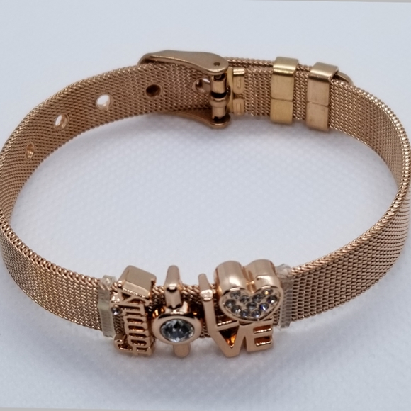 5⭐ rated 💗 Rose Gold Family Themed Charm Bracelet - Picture 6 of 6